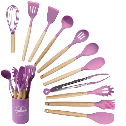 trade point factory direct sales md-c034 silicone spatula soup spoon 12-piece no