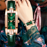 MD-A08243 Ladies fashion elegant diamond-encrusted square Roman small dial belt