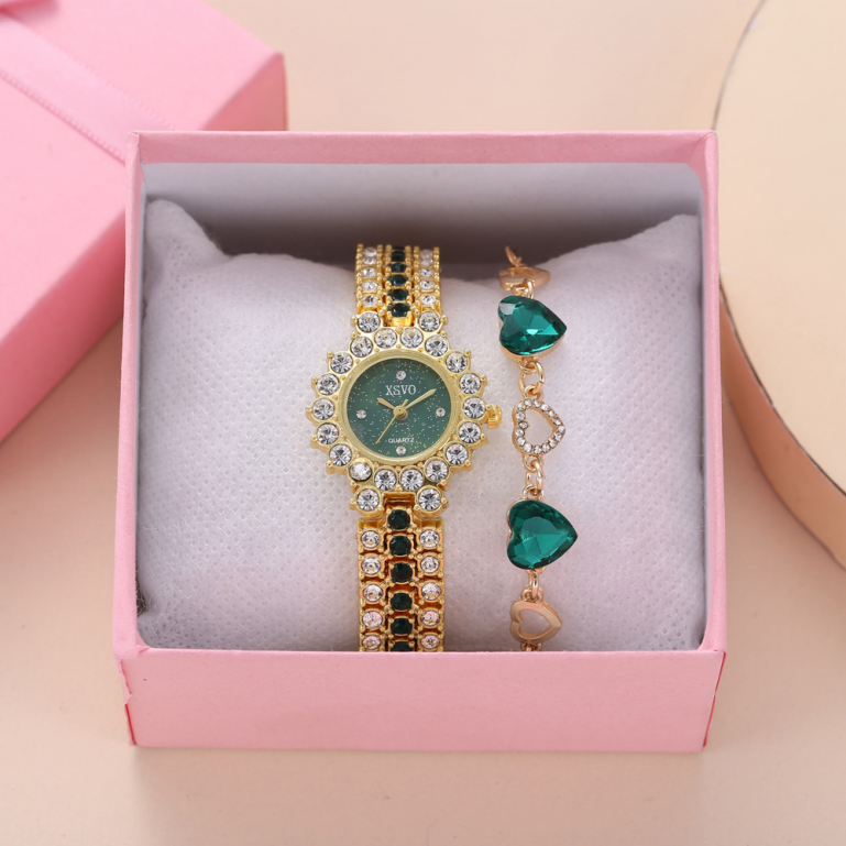 MD-A08157 new Korean version 2pcs/set temperament leisure studded with diamond s