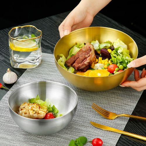 trade point factory direct sales md-w007 salad bowl gold natural color round cui